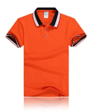 Short sleeve three color patch work men polo shirt