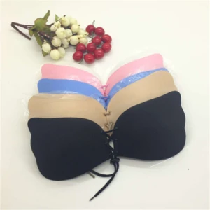 Silicone bra with string
