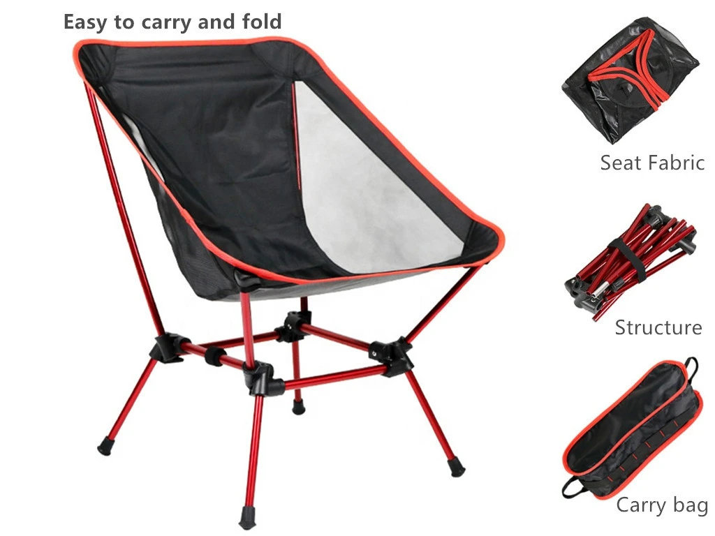 Singda 2020 New Outdoor Folding Aluminium Moon Beach Camping Chair for fishing