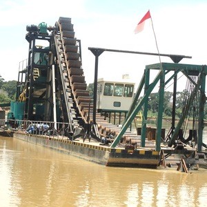 SINOLINKING Gold Mining Dredge with Gold Dredger Pump for sale
