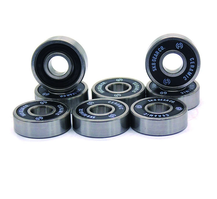 SKATERGEAR 608 ceramic titanium bearing with custom printed skateboard bearings