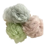 Soft Body Bubbles Sponge Bath Ball Nylon Scrubber Loofah Mesh Net Ball Cleaning Bath Sponge Multi-color Shower Flower