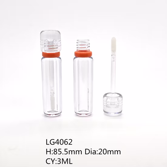 3ml Lipgloss Tube PETG Bottle Lipgloss Empty Tube Round Shape Lipgloss Packaging