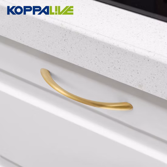 Import Koppalive Brass Arched Curved High Quality Kitchen Furniture Cabinet Drawer Handle Pull from China