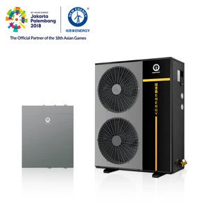 Split air source heat pump air conditioners wall mounted split type for heating cooling DHW