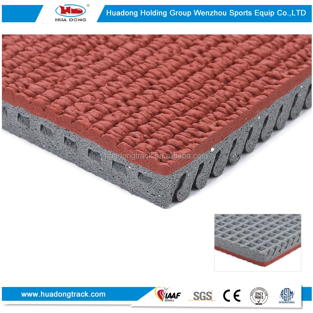 Sports court flooring recycled rubber rolls prefabricated athletic running track