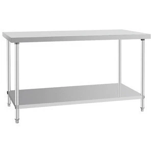 Stainless steel 2 layers worktable fire proof kitchen/laboratory/hospital work table