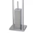 Import Stainless Steel Free standing Square Toilet Brush and Tissue Paper roll Holder with heavy bottom base from China