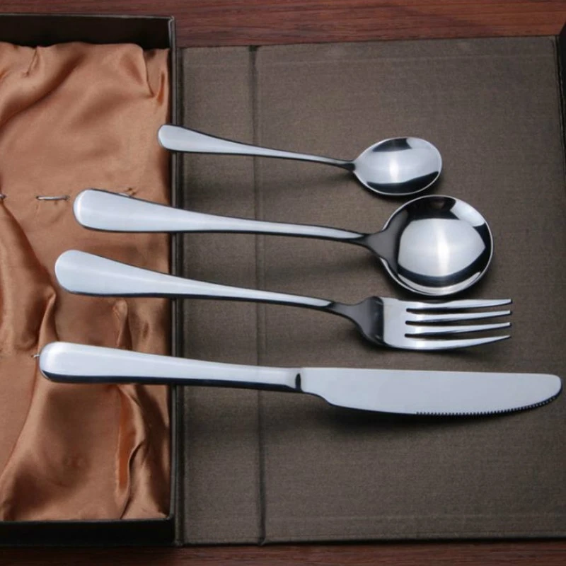 Stainless steel knife and fork spoon Western steak knife and fork  spoon sets for home