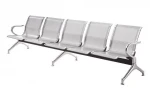 Steel Bench Seating Public 4 Seater Airport Waiting Chair Airport Waiting Room Furniture Stainless Steel Metal 0.5-1.0mm 5 Years