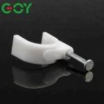 Steel Nail Plastic Wall Circle Good Price Circular Shaped Steel Nail Plastic clip cable markers for utp cables 6MM from GOY