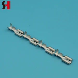 straight 6.3 crimp brass terminal for microwave oven