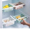 Stretchable Refrigerator Drawer Basket Organizer Fridge Bin Box Containers For Pantry Freezer Kitchen Layer Storage Rack