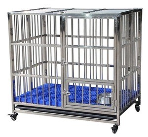 Strong Stainless steel 201 large folding dog house pet kennel cages