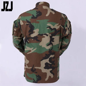 T/C CVC 100% Cotton Men Army Woodland Camouflage Jackets & Pants