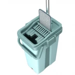 Telescopic Handle Household Plastic Hand Free Cleaning Magic Bucket Mop