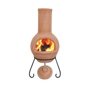 terracotta chimney fireplace for garden keeping warm
