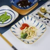 This popular eight-inch square Japanese ceramic plate is of high quality and low price