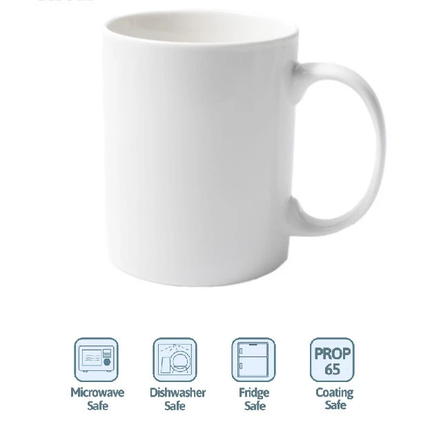 Top quality 11oz  white sublimation custom ceramic mug coffee mug