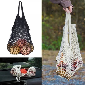 Top Quality Large Capacity for Fruit and Vegetable Recyle Organic Cotton Mesh Shopping Bag