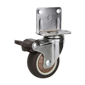Tpr Swivel 2 Inches Caster 2 Inch Small Plate 3Inch Ball Bearing Central Locking
