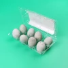 Transparent Custom 8 cells compartment Plastic Egg Tray With Lid Clear Quail Egg Trays for sale