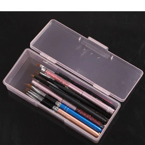 TSZS Factory Price Pink Plastic Box Storage Manicure Nail Art Tool Boxes Nail Pen Brush Storage Supplier