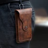 Two Phones Design Retro Pu Leather Belt Bag Mobile Phone Waist Bag Case For Iphone 11 Pro Max Xs Xr 7 8 plus