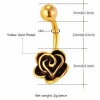 U7 18k gold plated rose Belly Button Ring Navel Nombril Ombligo vintage female Body Piercing Jewelry 14g