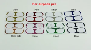 Ultra Thin Skin Protective Cover Metal Film Sticker Iron Shavings Dust Guard For Apple AirPods 1 2 pro Dust-proof