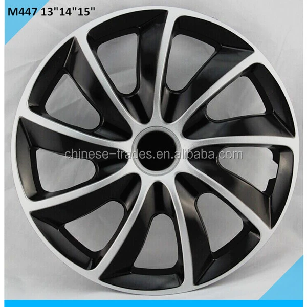 Universal China Wholesale 13" 14" 15"Hubcap Rim Skin Cover Style Twin Color Car ABS Wheel Cover Bi-Color Wheel Caps