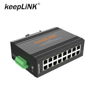 Unmanaged 1000Mbps 16 Electrical Ports Industrial Fiber Optic Equipment