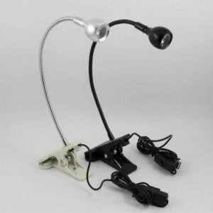 USB Rechargeable Flexible Clip Reading Lamp Dimmable White LED Book Night Light