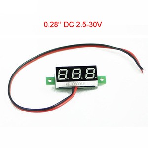 V18D Mini Digital LED DC 2.5-30V 12V 24V Voltmeter Voltage Volt meter 0.28 inch red blue green
