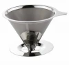 V60 4 cup eco friendly sustatinable custom reusable cone metal stainless steel coffee filters for chemex