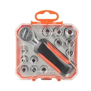 VCAN New Desgin 13PC Mini Ratchet Wrench Easy To Carry  Socket Set Portable Chrome Vanadium Socket Tool Set