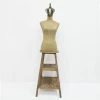 Vintage Rustic Headless Design Plastic Wood Display Body Dress Form Female Mannequin With Wooden Shelf And Metal Crow