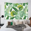 Watercolor Digital Printing Tropical Palm Tree Branch Evergreen Leaf Featured Artsy Plant Custom Made Tapestry 019