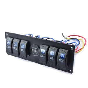 Waterproof and dustproof 6 way rocker switch panel  for ELECTRICAL OFF-ROAD TRUCK car switch
