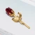 Import Wedding Gift Crystal Crafts Crystal Rose Silver Stem Red Rose from China
