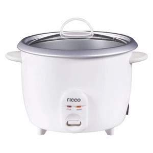 White color drum rice cooker 1.8L with black color plastic parts
