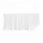 White Spandex Party Table Skirt Styles Of Table Skirting Designs For Wedding