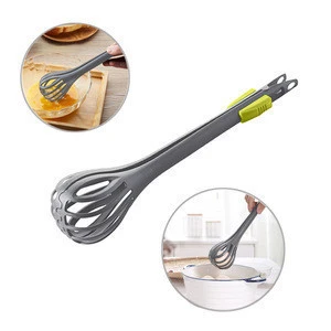 Wholesale 2in1 Kitchen Tools Manual Egg Whisk Beater Salad Food Tong