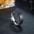 Import Wholesale 316L Stainless Steel IP Black Plating Diamond Cutting Pattern Wedding Engagement Band Ring from China