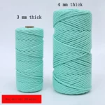 Wholesale 3Mm 4Mm Cotton Macrame Cord Cotton Rope Colored Cotton Rope Lashing Rope