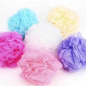 Wholesale Back Scrubber Mesh Bath Sponge Shower Ball Nylon bath flower