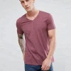 wholesale brand custom v-neck 100% cotton t-shirt