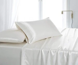 wholesale cheap hotel bed sheet satin wedding bed sheet