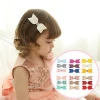 Wholesale Children Girls Party Glitter Hair Bows Clips Bling Leather Sequins Hair Bow Bowknot Hairpins for Kids Baby Girl