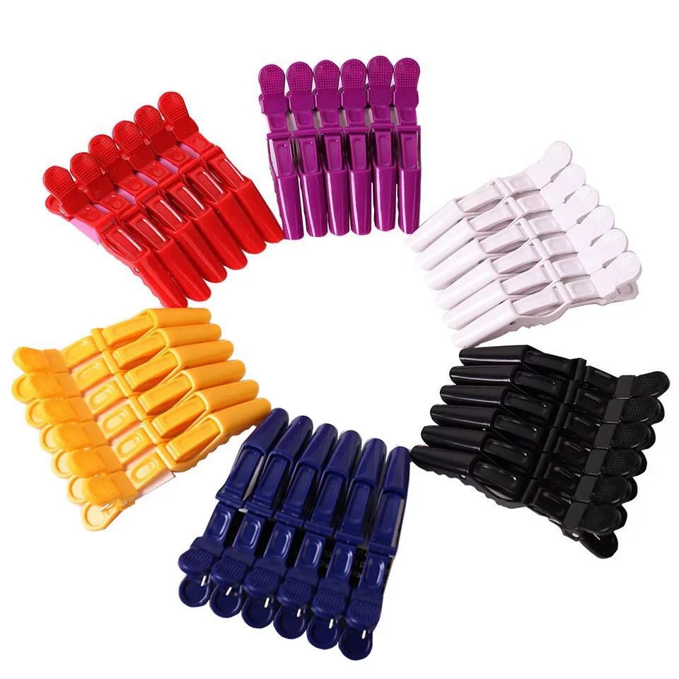 Wholesale clip in hair human extensions,plastic alligator   hair clip claws for human hair